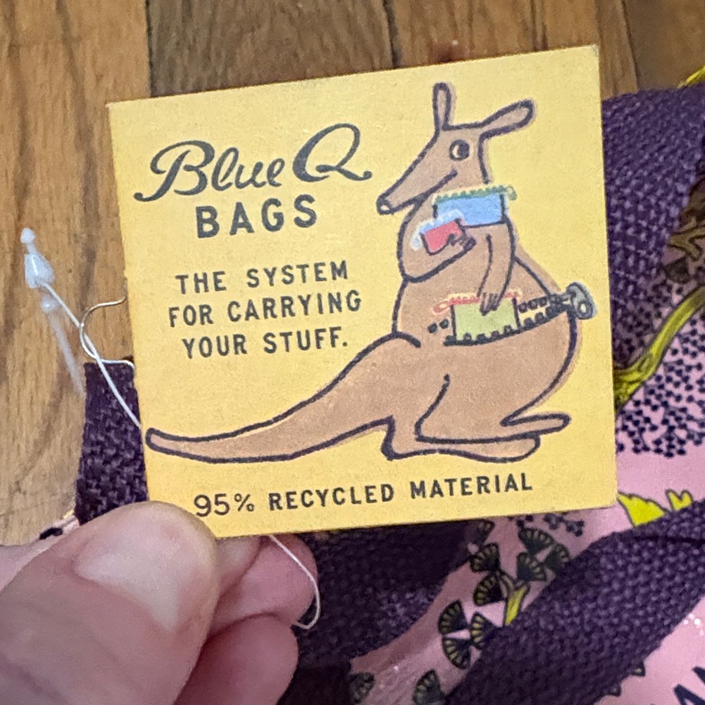NWT Blue Q Recycled Plastic Pink Lunch Tote Bag w/ Deer Design Cottagecore - Picture 3 of 12